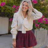 Anwen Cotton Swiss Dot Mini Skirt