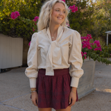 Anwen Cotton Swiss Dot Mini Skirt