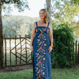 Annalisa Denim Embroidery Dress