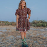 Chocolate/Olive Mini Dress
