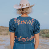 Coco Denim Embroidery Top
