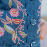 Coco Denim Embroidery Top