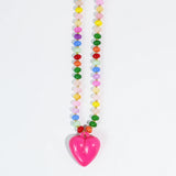 Happy Colorful Heart Necklace
