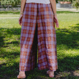 Sabi Linen Pants - Hazelnut Checks