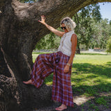 Sabi Linen Pants - Hazelnut Checks