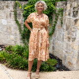 Peach Floral Dress
