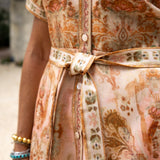 Peach Floral Dress