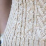 Tan Cable Mock Sleeveless