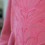 Coral Peplum Sweatshirt
