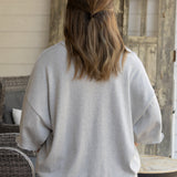 Grey Cashmere Blend Sweater