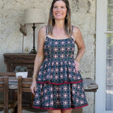 Floral Tile Mini Dress