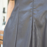 Chocolate Leather Mini Dress