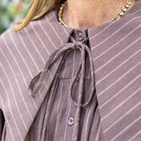 Stripe Peterpan Collar Top