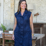 Navy Suede Mini Dress