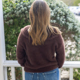 Everett Brown Fuzzy Cardigan