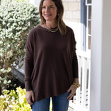 Chocolate Cashmere Blend Sweater