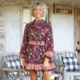 Navy Multi Mini Dress