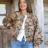 Wallflower Chocolate Cotton Puffer