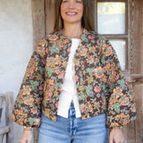 Wallflower Chocolate Cotton Puffer