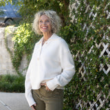 Ivory Trading Up Polo Sweater