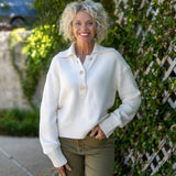 Ivory Trading Up Polo Sweater