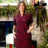 Merlot Floral Mini Dress