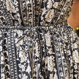 Black & White Floral Maxi Dress