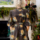 Chocolate Floral Mini Dress