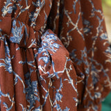 Chocolate & Blue Floral Maxi