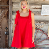 Bow A-Line Mini Dress
