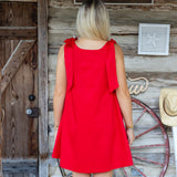 Bow A-Line Mini Dress