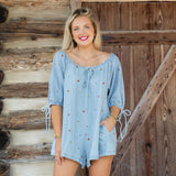 Embroidered Romper