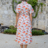 Bria Pheasant Bouquet Blue Maxi Dress