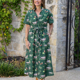 Bria Cord Dogs on the Hunt Maxi Dress