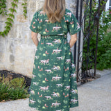 Bria Cord Dogs on the Hunt Maxi Dress