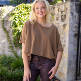 Brown Oversized Top