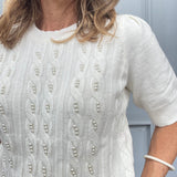 Ivory Sweater w/ Pearls