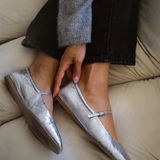 Silver Metallic Slipper