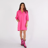 Preppy Dress Corduroy Dress Pink