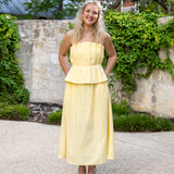 Lemon Charm Midi Dress