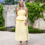Lemon Charm Midi Dress