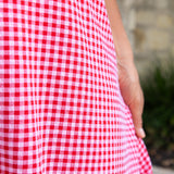 Bow Gingham Midi Dress