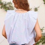 Sand Stripe Bubble Top