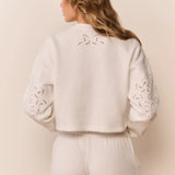 Abrah Bandana Eyelet Fleece Shorts