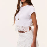 Liriel Eyelet Embroidered Mini Skirt