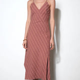 Leah Asymmetric Stripe Dress