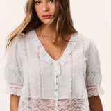 Maurelle Cotton Lace Blouse