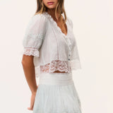 Maurelle Cotton Lace Blouse