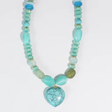 Mint Gem Heart Necklace