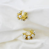 Pearls & Gold Hoop